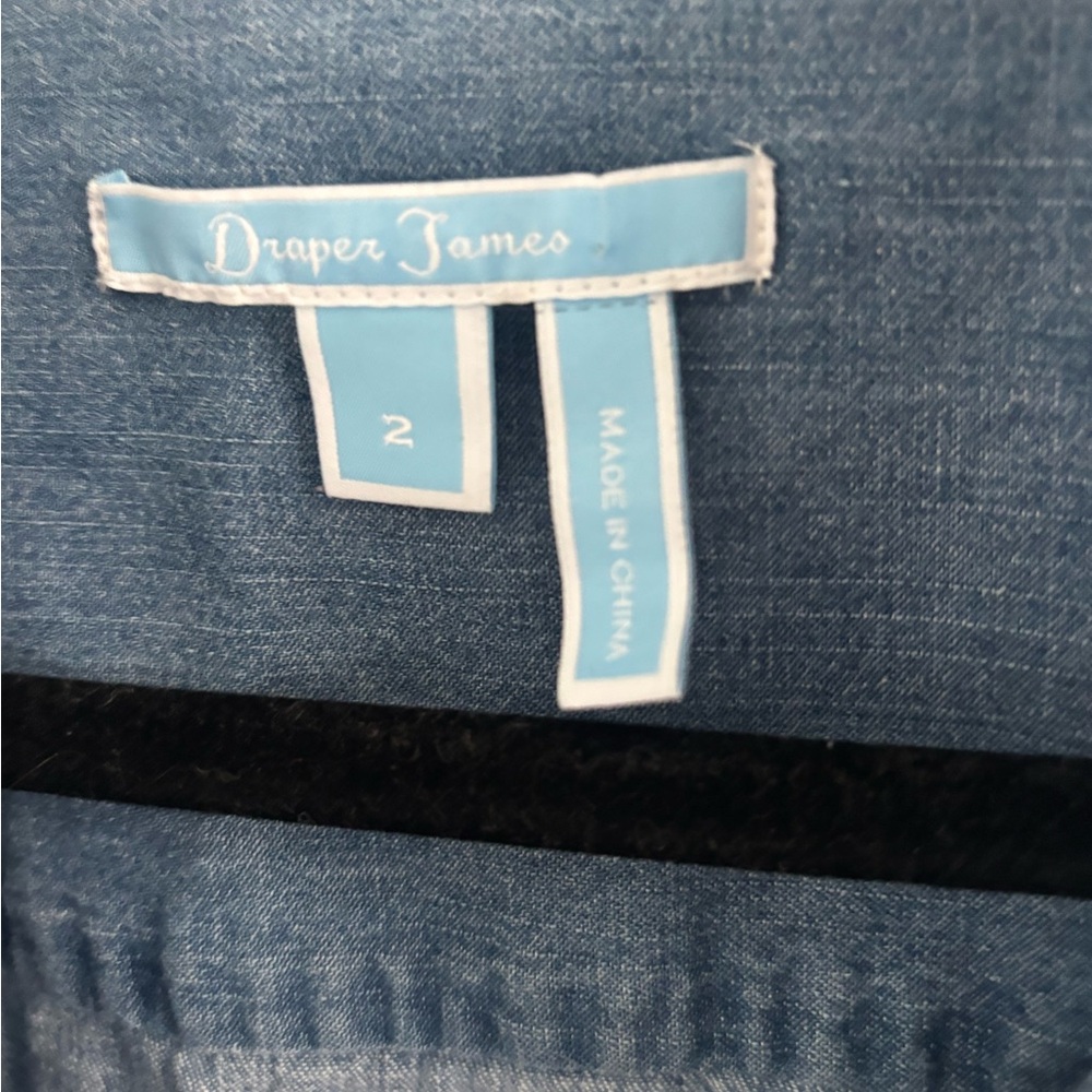 Draper James Chambray Button Front Mini Dress Siz… - image 6
